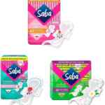 Pack Saba con 42 piezas íntima clip + 32 piezas Invisible Buenos Días + 32 piezas Confort Manzanilla Nocturna bajan a su menor precio