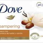 4 pack jabones Dove Pampering manteca de karité y vainilla bajan de precio