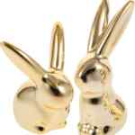 Juego de 2 estatuas decorativas de conejo de Pascua bajan de precio con doble descuento