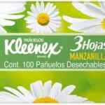 Kleenex pañuelos faciales de triple hoja con Manzanilla con 100 piezas bajan a su menor precio