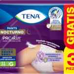 Pants nocturno Tena talla G con 8 piezas + 3 de regalo bajan a un gran precio