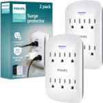 Juego de 2 multicontactos Philips con supresor de picos bajan de precio