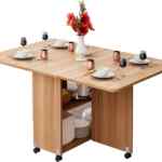 Mesa plegable con estantes de almacenamiento baja de precio