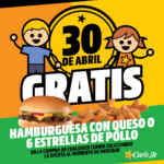 Promoción Carls Jr Día del Niño 2025: Hamburguesa con queso ó 6 estrellas de pollo GRATIS al comprar un combo