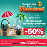 En Office Depot 2do a mitad de precio en audífonos