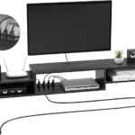 Mueble de TV centro de entretenimiento flotante de madera con entradas eléctricas baja a su menor precio + 6 meses sin intereses