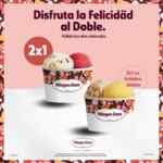 2x1 en vaso doble de helado los miércoles de abril en sucursales Haagen Dazs participantes