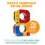 Promoción Ideën Stores: 20% de descuento en productos seleccionados todos los días 8 de cada mes