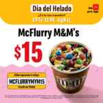 Cupón Día del Helado McDonald's de McFlurry M&Ms a sólo $15