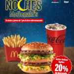 Noches McDonald's: 20% de descuento en McTrío Mediano Big Mac después de las 7:00 PM por delivery