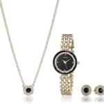 Set de joyería con collar, aretes y reloj de pulso Armitron baja a su menor precio