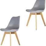 Juego de 2 sillas tipo Eames con asiento acojinado bajan de precio