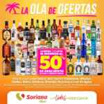 Folleto Ola de Ofertas Soriana al 21 de abril 2025 con 2do al 50% en Tequilas, Vodkas, Rones, Ginebras, Brandys y más