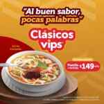 Clásicos Vips 2025: Platillo + bebida a sólo $145 de lunes a jueves a partir de las 13:00
