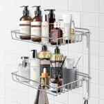 Estante organizador para baño de 2 niveles de acero inoxidable baja a un gran precio