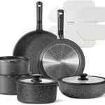 Batería de cocina de granito antiadherente Carote con mango desmontable baja a su menor precio