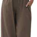 Pantalones palazzo para mujer de algodón y lino bajan a un gran precio