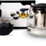 Set de té con 4 tazas y tetera de cristal baja a su menor precio