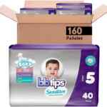 Pañales bbtips Sensitive Etapa 5 con 160 piezas baja de precio