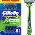 8 pack rastrillos Gillette Prestobarba 3 Sensitive con Aloe bajan a su menor precio