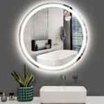 Espejo redondo de baño con luz LED baja de precio