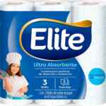 3 pack toallas de papel Elite Ultra Absorbente bajan a su menor precio