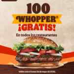 En Burger King Whopper GRATIS a los primeros 100 que lleguen hoy