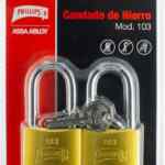 Juego de 2 candados de hierro Phillips Assa Abloy bajan a un gran precio
