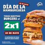 Promoción Chazz Día de la Hamburguesa: 2x1 en todas las hamburguesas este 28 de mayo