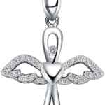 Collar de plata con dije de ángel baja de precio