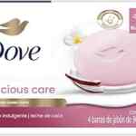 4 pack jabones Dove Delicious Care Leche de Coco baja a su menor precio