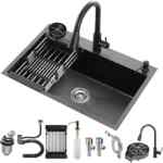 Fregadero de acero inoxidable de 60cm con accesorios baja de precio