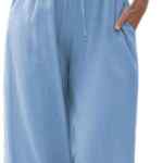 Pantalones tipo palazzo para mujer de algodón y lino bajan a un gran precio + envío