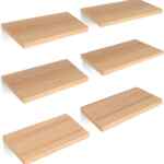 Juego de 6 repisas flotantes de madera con soporte de hasta 10 kg bajan de precio
