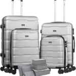 Juego de 4 maletas de viaje con bolsas organizadoras bajan de precio