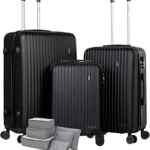 Juego de 3 maletas rígidas de viaje con bolsas organizadoras bajan a su menor precio + 3 meses sin intereses