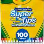 Plumones lavables Crayola Super Tips con 100 colores bajan a su menor precio por el Hot Sale