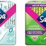 Combo Saba con 40 protectores Sensiti-V Diarios + 32 toallas Confort Manzanilla Nocturna bajan de precio