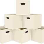 Juego de 6 cubos contenedores de tela con asa baja a su menor precio