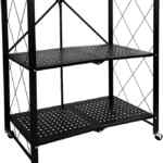 Anaquel rack de metal plegable con ruedas baja a su menor precio