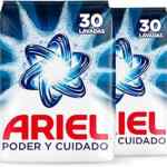 2 pack detergente en polvo Ariel Poder y Cuidado de 3.7 kg baja a su menor precio