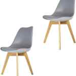 Juego de 2 sillas tipo Eames con asiento acojinado bajan a su menor precio