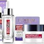 Combo Loréal Paris con kit cuidado facial Revitalift ácido hialurónico + protector solar UV Defender Fluido Invisible bajan a un gran precio