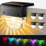 Juego de 4 luces de pared para exteriores recargables por panel solar bajan a su menor precio