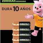 Juego de 6 pilas recargables Duracell AA bajan a su menor precio