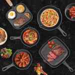 Juego de 3 sartenes de hierro fundido + 2 skillets bajan a su menor precio