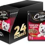 Alimento para mascotas Cesar Delicias con 24 sobres bajan a su menor precio