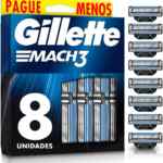 Ahorra pack con 8 cartuchos repuestos para rastrillo Gillette Mach 3 bajan de precio