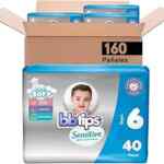 Pañales bbtips Sensitive Etapa 6 Extra Grande con 160 piezas baja de precio