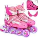 Patines en línea para niñas con ruedas iluminadas bajan de precio